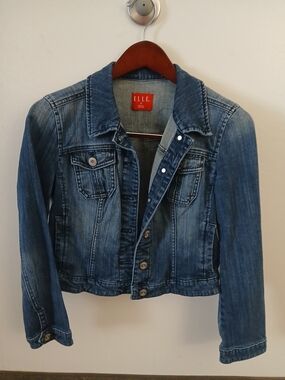 Elle Dark Blue Faded Denim Jacket